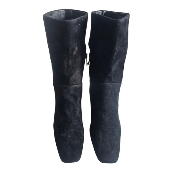 Naturalizer Women's Platt Booties Black Suede Size 6M/ Dead Stock - Picture 9 of 9